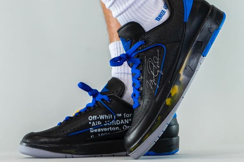 近賞 Off-White™ x Air Jordan 2 Low「Black/Blue」聯名鞋款上腳圖輯