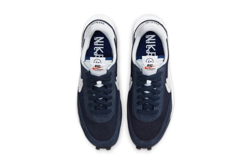 sacai x fragment design x Nike LDWaffle「 Blue Void」官方圖輯發佈