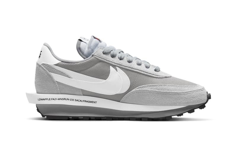 sacai x fragment design x Nike LDWaffle「Light Smoke Grey」官方圖輯發佈