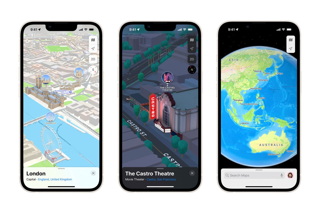 Apple 於 iOS 15 作業系統推出全新 3D 地圖功能