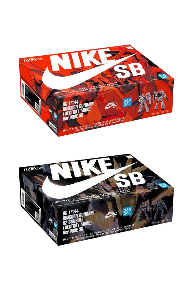 Bandai 親自公開 Nike SB Dunk x Gumdam HG 1/144 聯乘模型系列