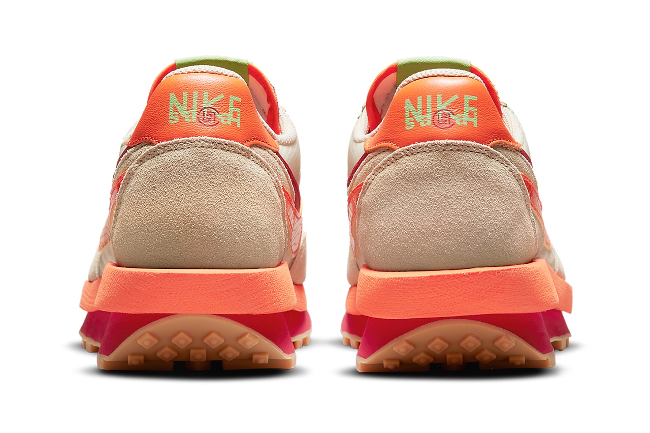 CLOT x sacai x Nike LDWaffle「Orange」联乘鞋款官方图辑、发售日期正式公布
