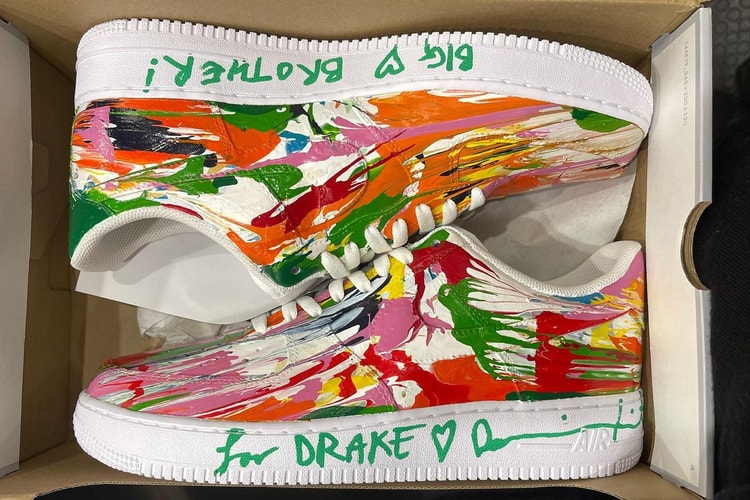 率先一覽 Damien Hirst 手繪定製 Drake 專屬 Nike Air Force 1