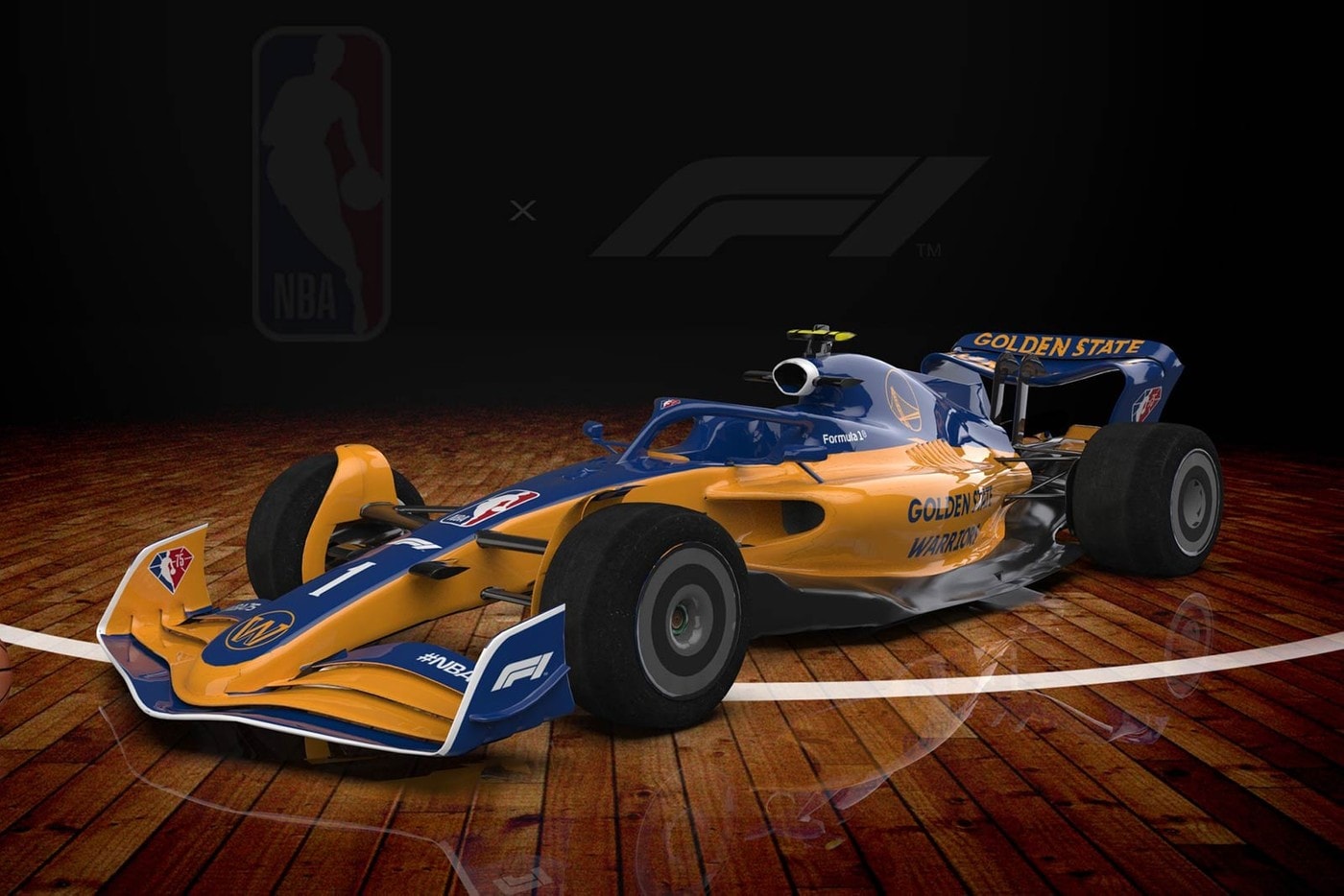 NBA 攜手 Formula 1 打造 75 周年別注定製賽車