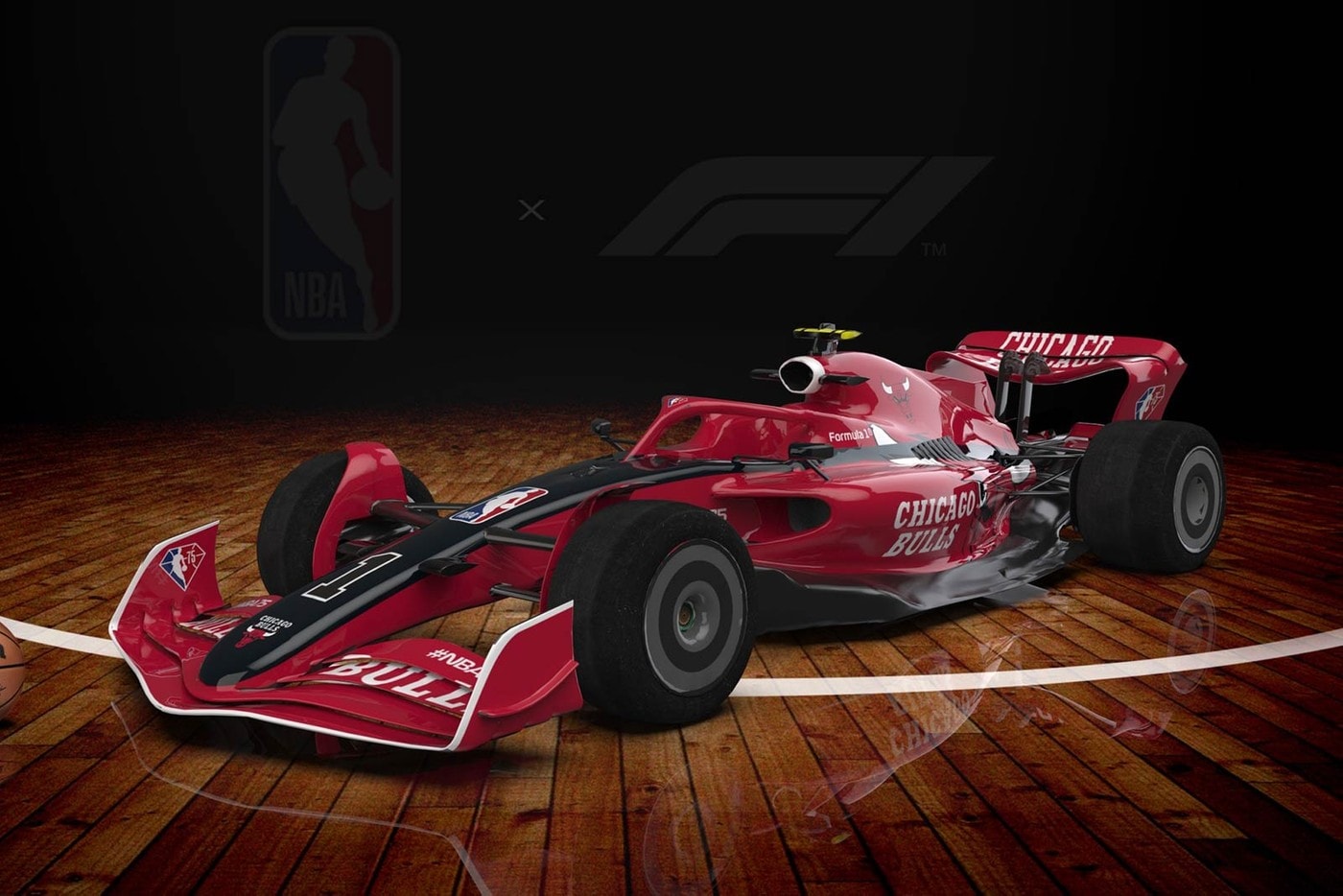 NBA 攜手 Formula 1 打造 75 周年別注定製賽車