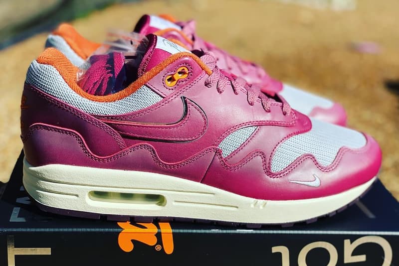 Patta x Nike Air Max 1 聯乘鞋款最新配色「Night Maroon」率先曝光