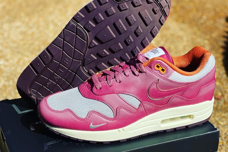 Patta x Nike Air Max 1 聯乘鞋款最新配色「Night Maroon」率先曝光