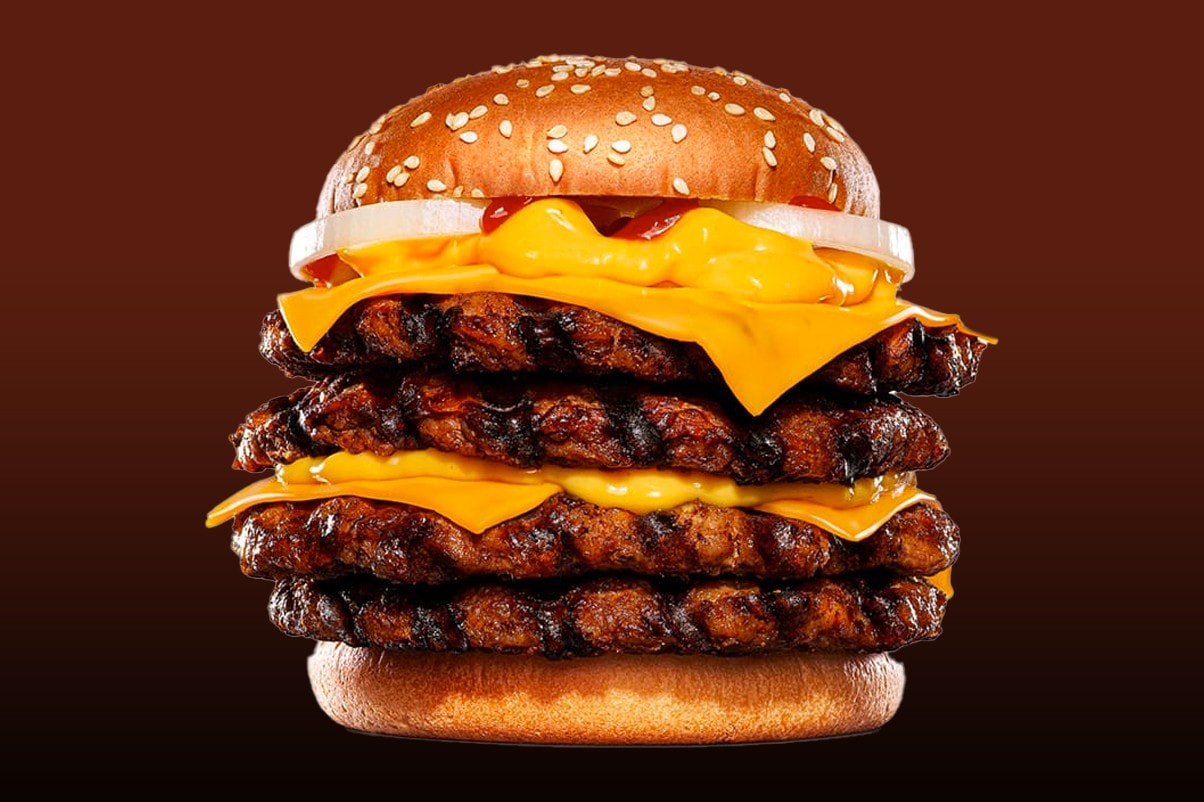 日本 Burger King 限時推出「重達一磅火烤牛肉」起司漢堡