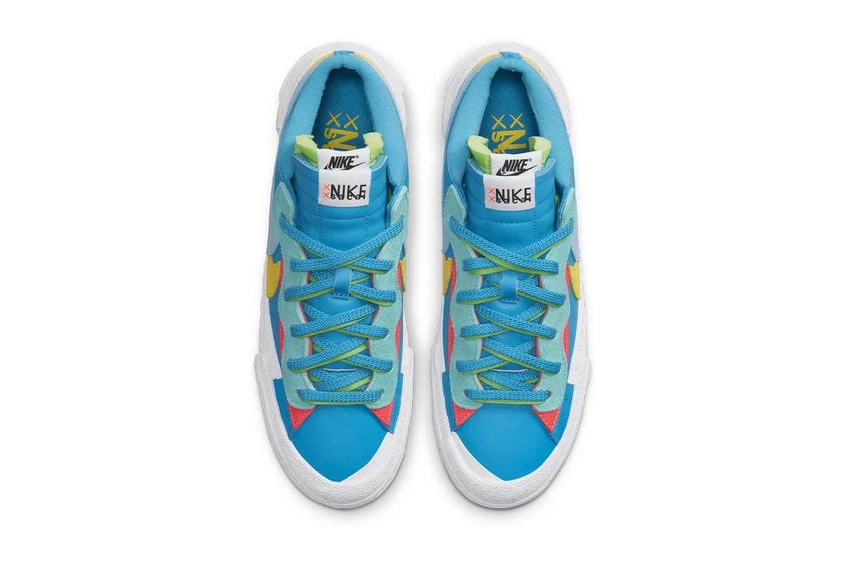 KAWS x sacai x Nike Blazer Low「Neptune Blue」官方圖輯率先公佈