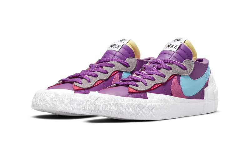 KAWS x sacai x Nike Blazer Low「Purple Dusk」、「Team Red」官方圖輯公佈