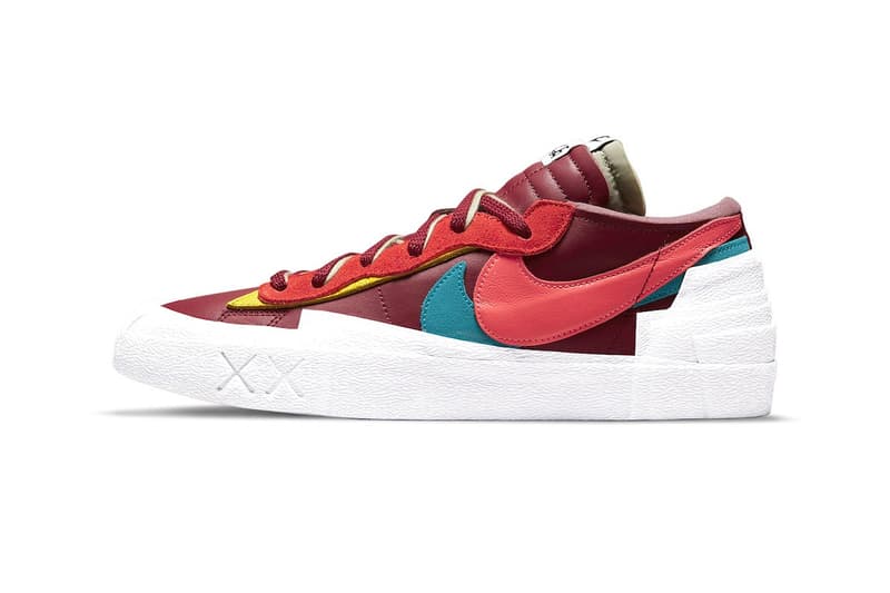 KAWS x sacai x Nike Blazer Low「Purple Dusk」、「Team Red」官方圖輯公佈