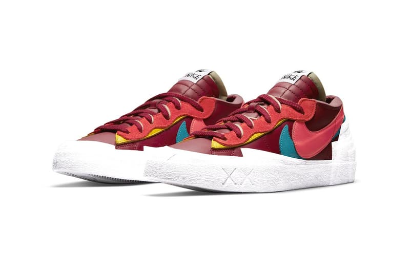 KAWS x sacai x Nike Blazer Low「Purple Dusk」、「Team Red」官方圖輯公佈