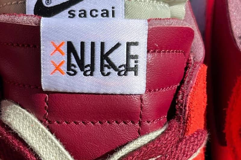 KAWS x sacai x Nike Blazer Low 三方聯名鞋款紅色款式發售日期公開