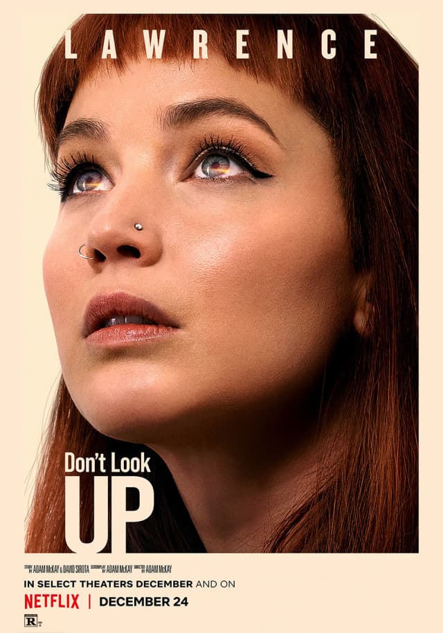 Netflix 重量級卡司大片《千萬別抬頭 Don't Look Up》最新電影角色海報曝光