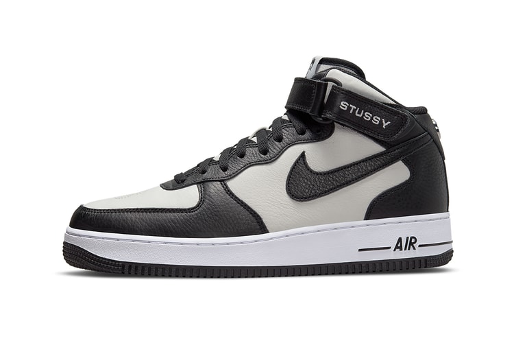 率先近賞 Stüssy x Nike Air Force 1 Mid 黑白配色官方圖輯