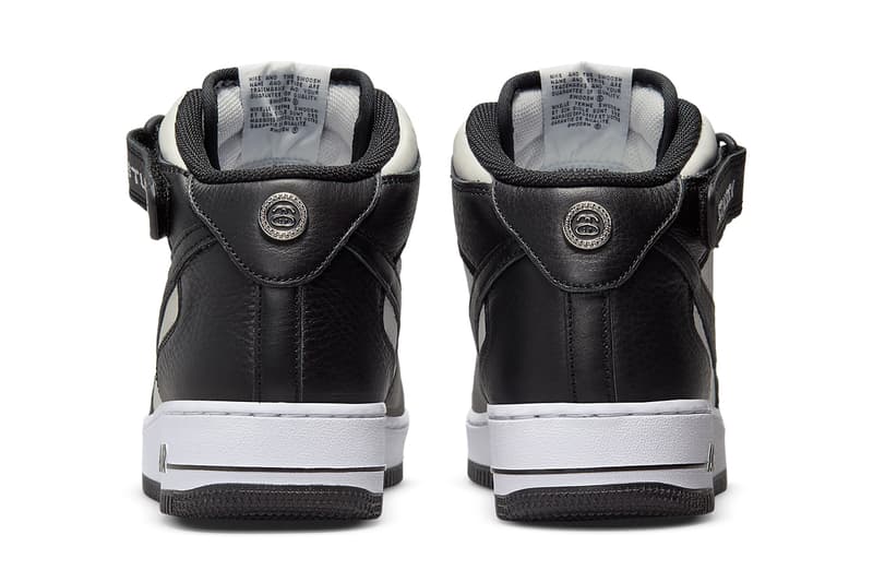 率先近賞 Stüssy x Nike Air Force 1 Mid 黑白配色官方圖輯