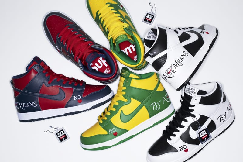 Supreme x Nike SB Dunk High 聯名系列鞋款正式登場