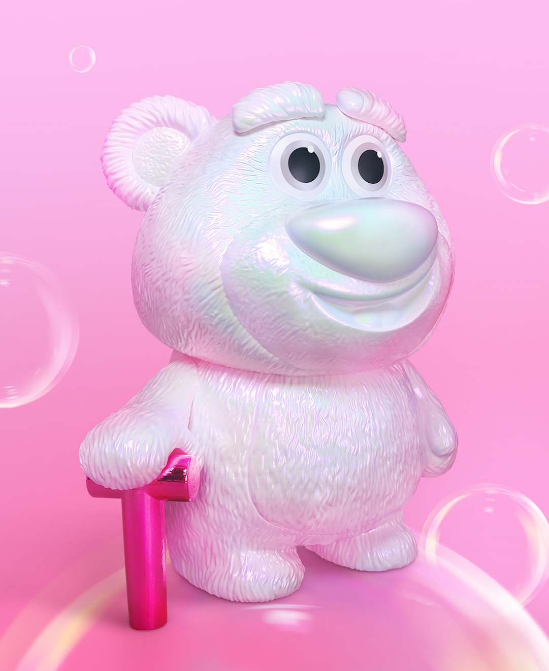 HEROCROSS 携手 Disney 与 Pixar 打造全新炫彩色版「草莓熊」Lotso 搪胶玩偶