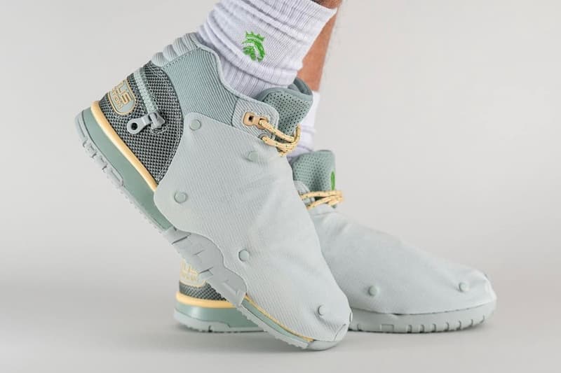 Travis Scott x Nike Air Trainer 1 联名鞋款「Grey Haze」上腳图集