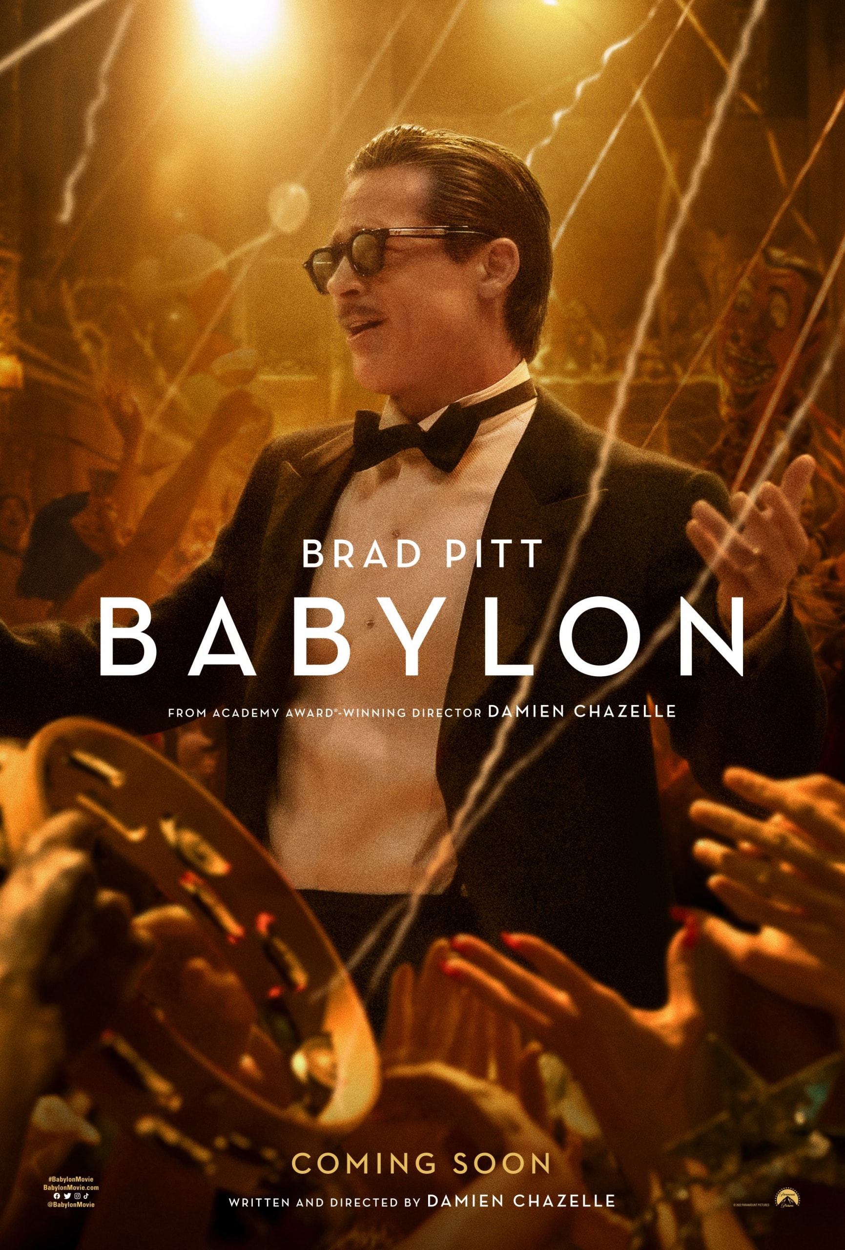 Brad Pitt 與 Margot Robbie 主演 Damien Chazelle 最新電影《巴比倫》角色海報釋出