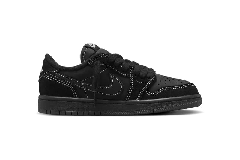 Travis Scott x Air Jordan 1 Low「Black Phantom」幼兒尺碼官方圖輯亮相