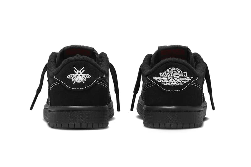 Travis Scott x Air Jordan 1 Low「Black Phantom」幼兒尺碼官方圖輯亮相