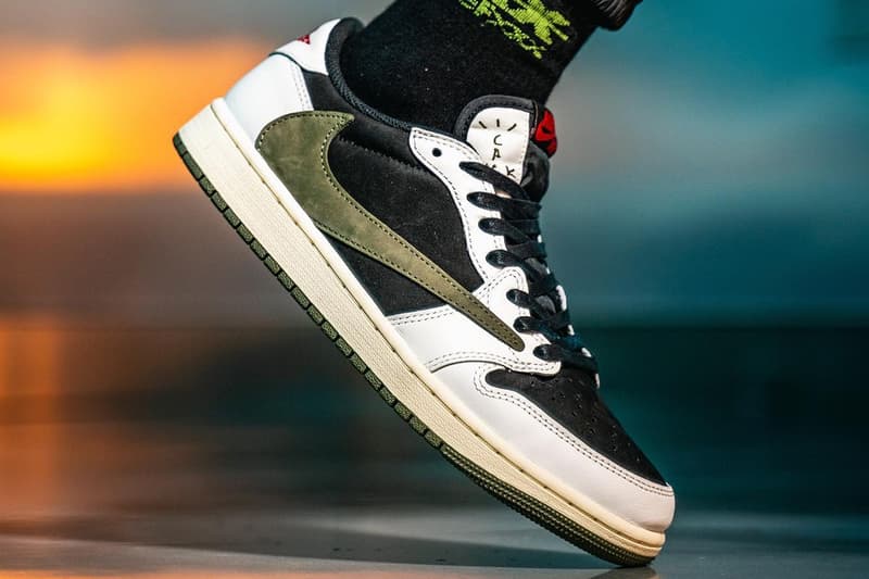 率先上腳 Travis Scott x Air Jordan 1 Low 最新聯名配色「Olive」