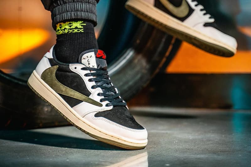 率先上腳 Travis Scott x Air Jordan 1 Low 最新聯名配色「Olive」