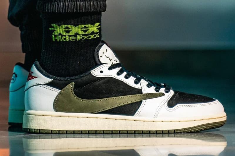 率先上腳 Travis Scott x Air Jordan 1 Low 最新聯名配色「Olive」