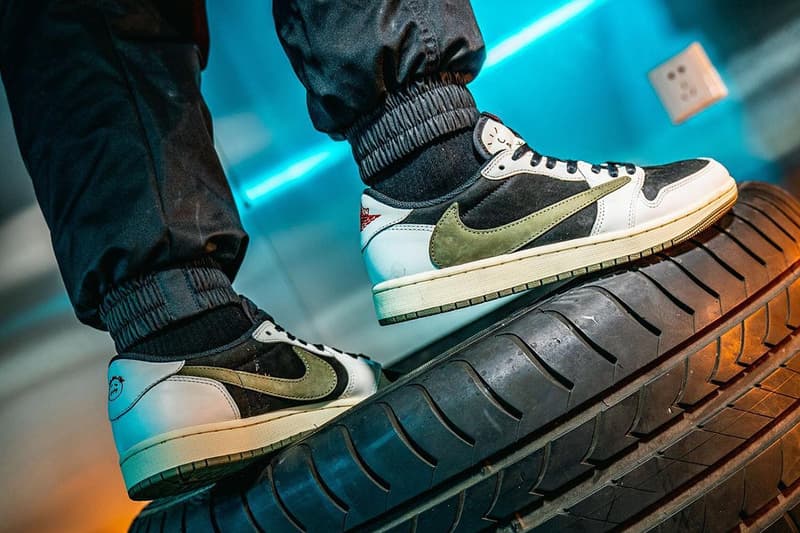 率先上腳 Travis Scott x Air Jordan 1 Low 最新聯名配色「Olive」