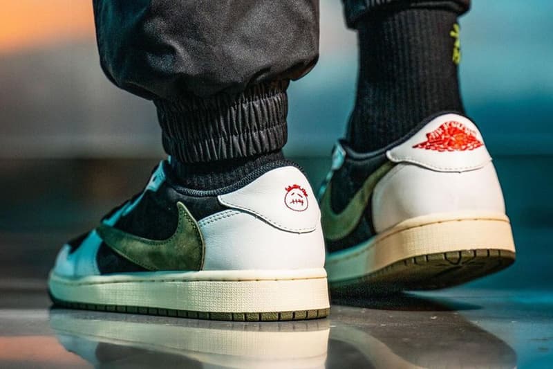 率先上腳 Travis Scott x Air Jordan 1 Low 最新聯名配色「Olive」