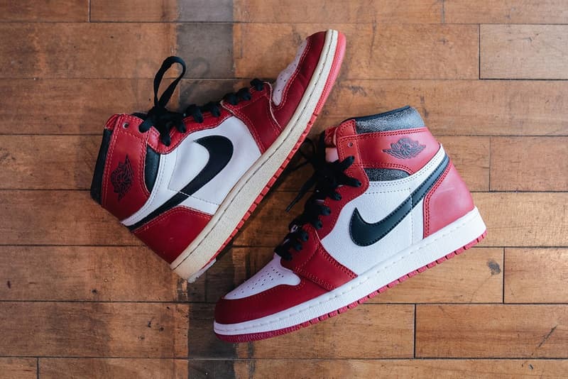 實際比對 1985 Air Jordan 1「Chicago」與 2022 Air Jordan 1「Lost & Found」