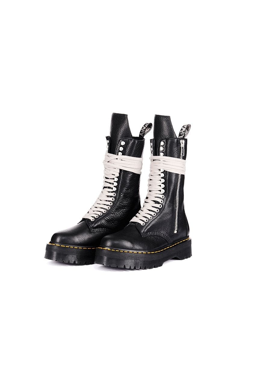Rick Owens x Dr. Martens 1460、1918 联名靴款「Black Lunar」配色正式登场
