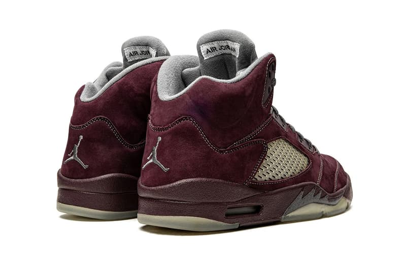 Air Jordan 5 最新復刻配色「Burgundy」官方圖輯、發售日期正式公開