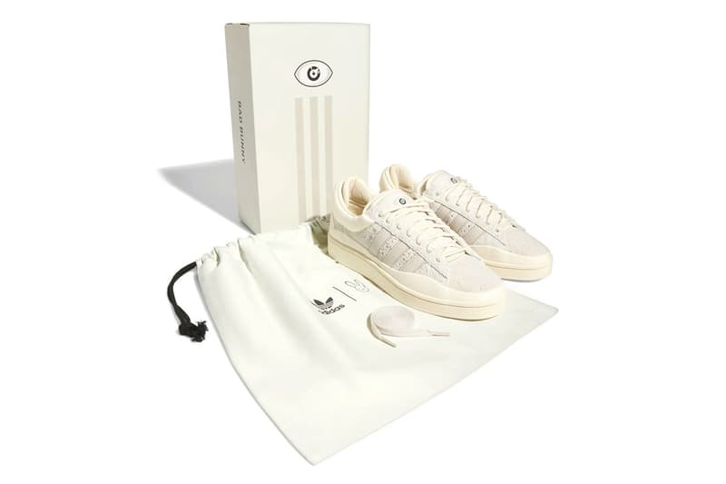 Bad Bunny x adidas Originals Campus「Cloud White」官方圖輯、發售情報公開