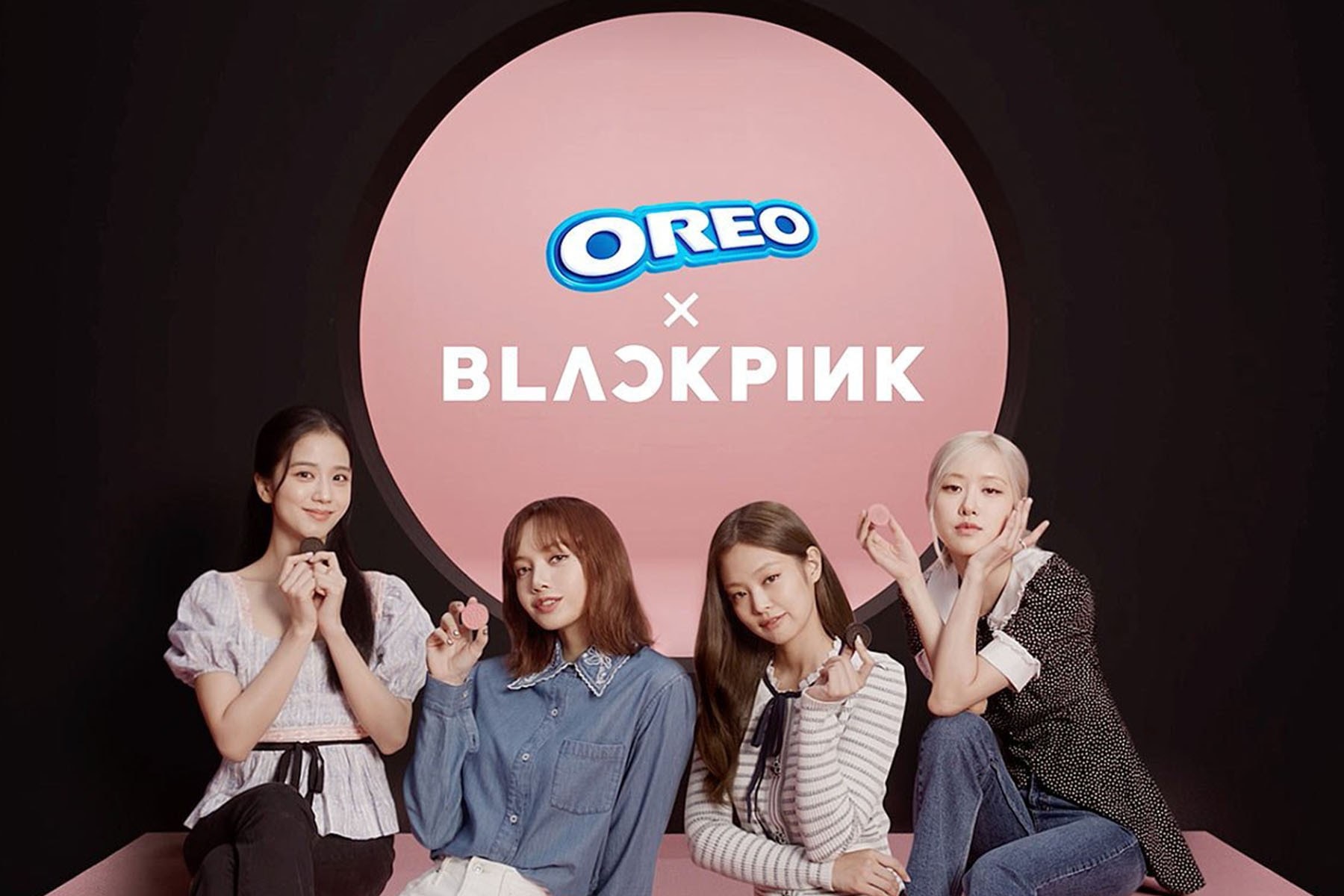 BLACKPINK x OREO 最新聯名「粉黑夾心餅乾」形象廣告正式出爐