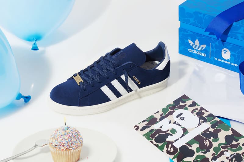 BAPE® x adidas Originals 全新 CAMPUS 80S 联名鞋款即将发售