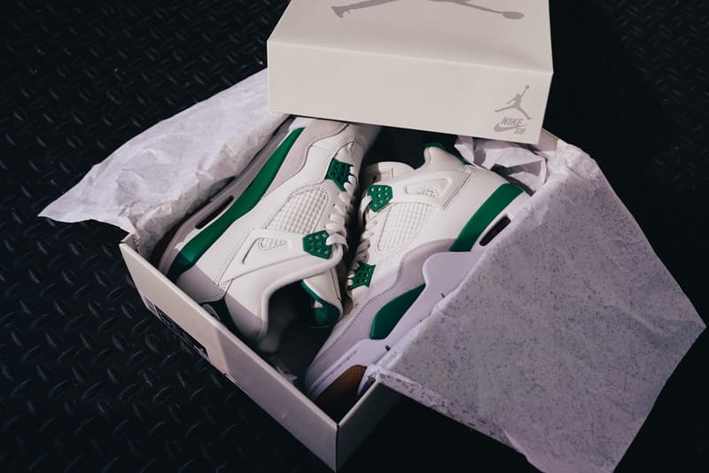 Hypebeast 獨家近賞 Nike SB x Air Jordan 4 最新聯名配色「Pine Green」