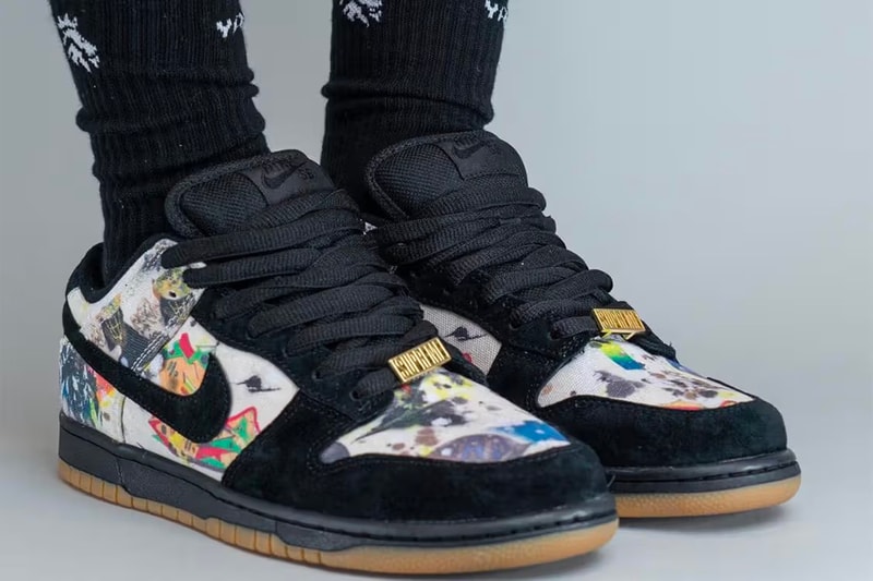 率先上脚 Supreme x Nike SB Dunk Low 最新联名配色「Rammellzee」