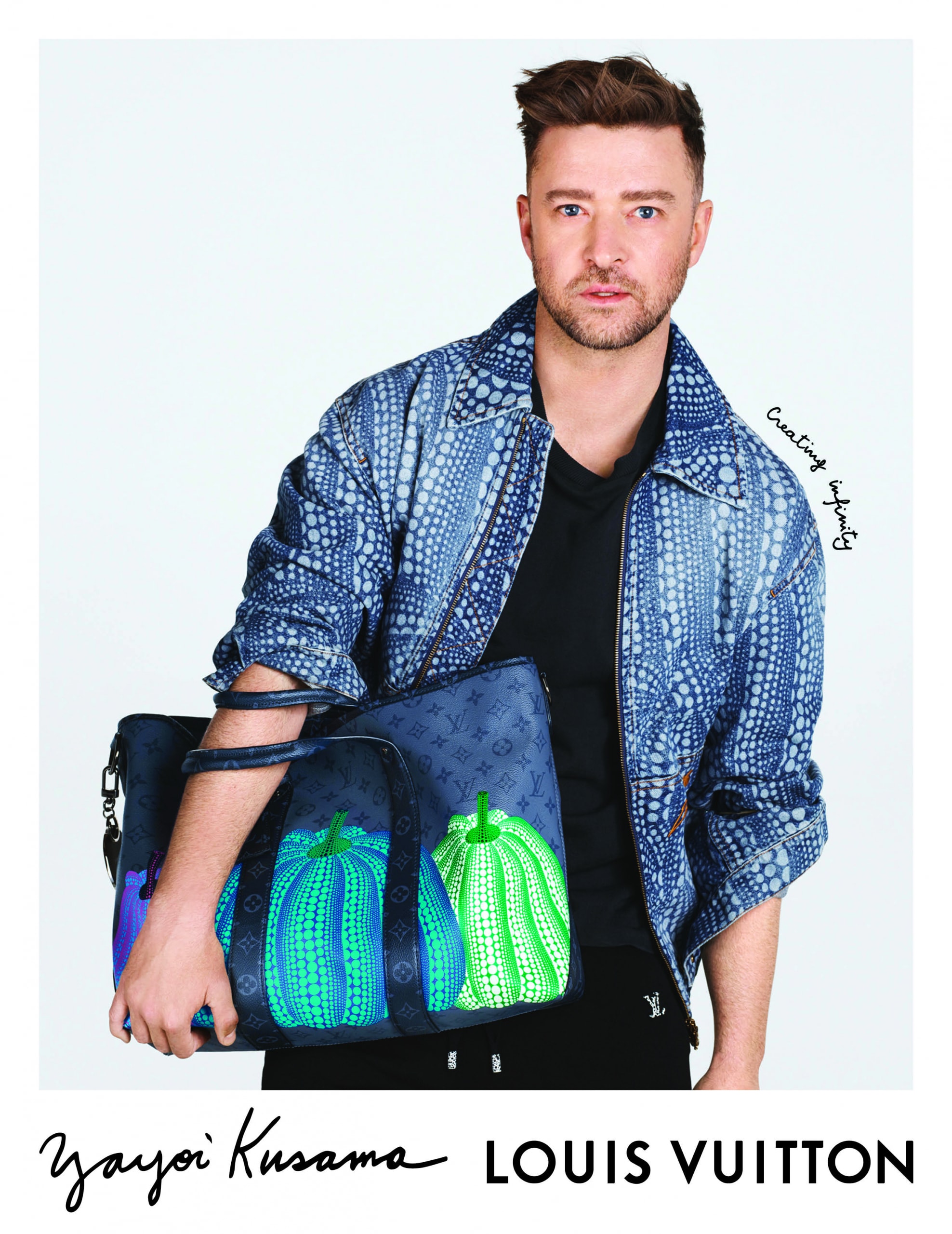 Justin Timberlake、郑浩妍、周冬雨出镜 Louis Vuitton x 草间弥生系列最新形象广告