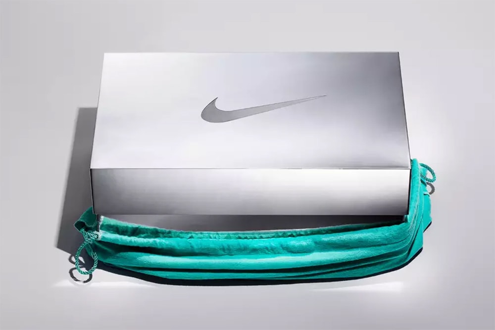 Tiffany & Co. 打造 Nike Air Force 1 聯名鞋款專屬 925 銀質鞋盒