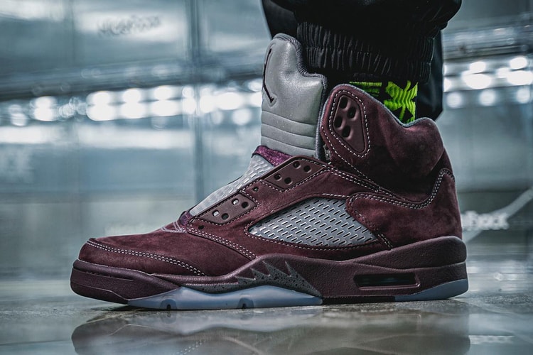 率先上腳 Air Jordan 5 最新復刻配色「Burgundy」
