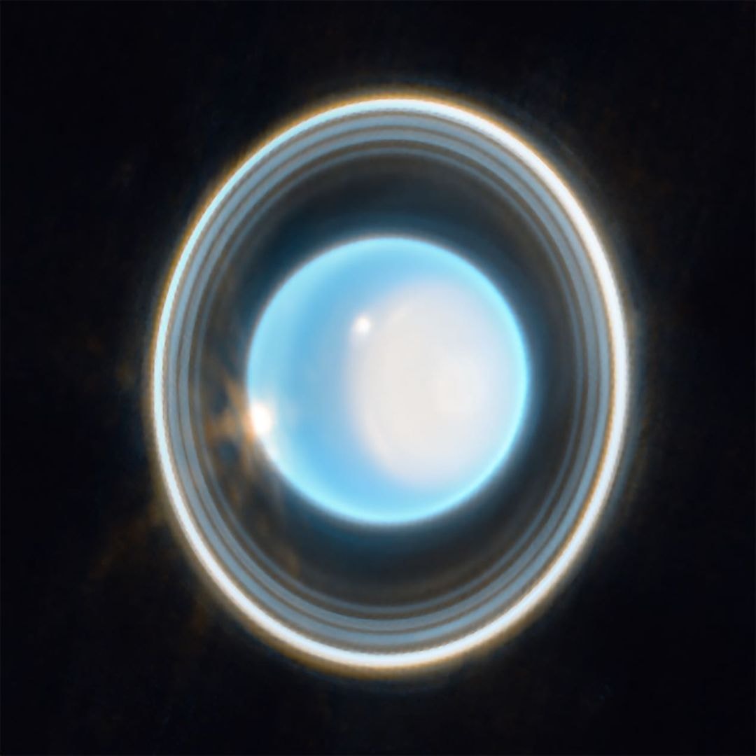 NASA 公開詹姆斯韋伯太空望遠鏡拍攝「天王星」圖像