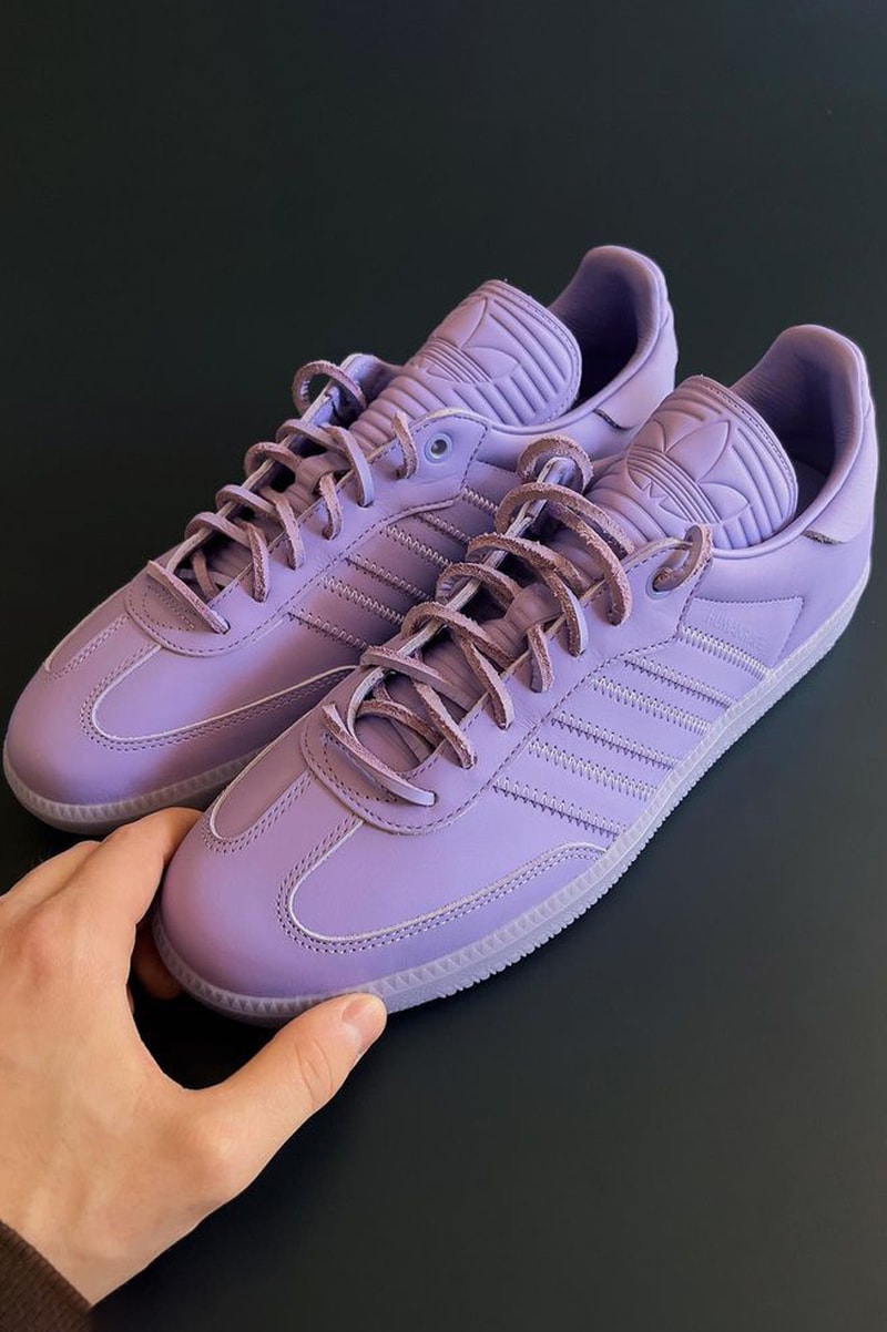 率先近賞 Pharrell x adidas Humanrace Samba「Lilac」全新联名鞋款