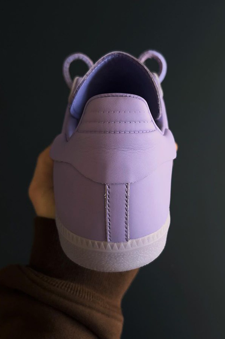 率先近賞 Pharrell x adidas Humanrace Samba「Lilac」全新联名鞋款