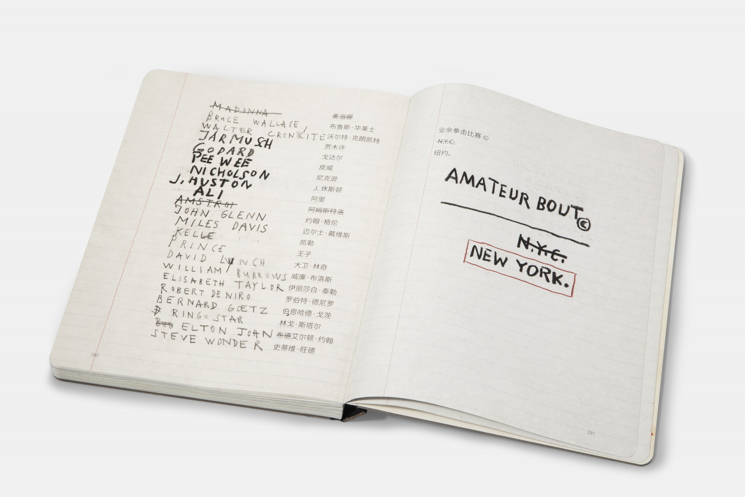 HOUSE OF INSPIRATION 携手 UCCA 尤伦斯当代艺术中心发布《Jean-Michel Basquiat 的笔记本》