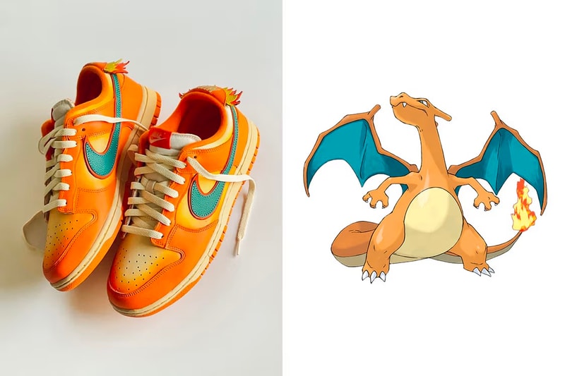 设计师打造 Nike Dunk Low 全新「喷火龙 Charizard」主题定制配色 设计师打造 Nike Dunk Low 全新「喷火龙 Charizard」主题定制配色