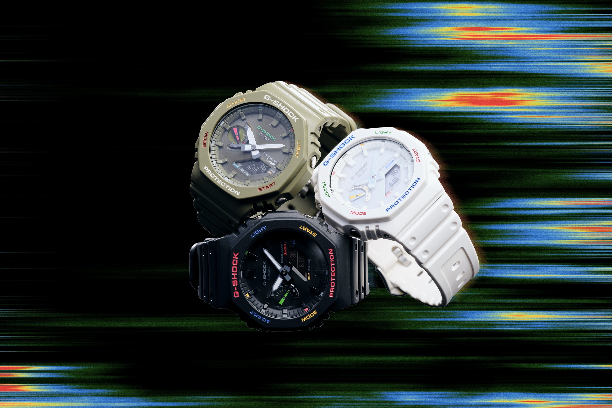 G-SHOCK 推出全新「Multicolor Accents」系列 GA-B2100FC 腕表
