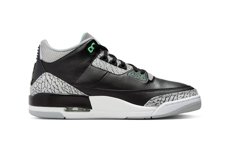 近赏 Air Jordan 3 全新配色「Green Glow」官方图辑