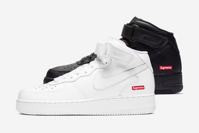 消息称 Supreme x Nike Air Force 1 Mid 最新联名鞋款即将发布